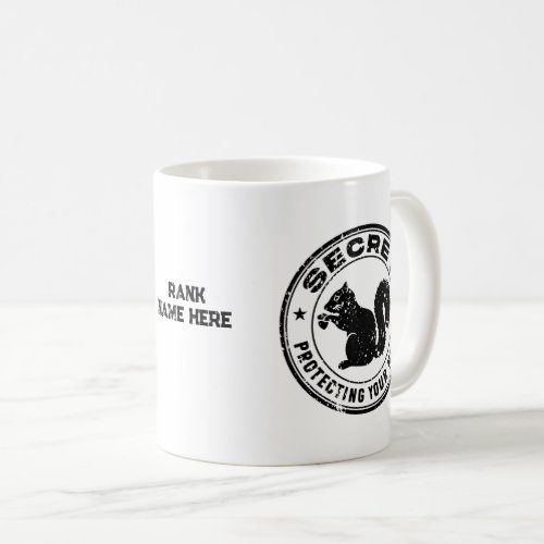 Secret Squirrel Protecting Your Nuts Distressed Coffee Mug
