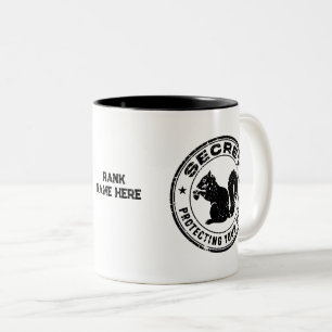 Secret Squirrel "Protecting Your Nuts" Distressed Two-Tone Coffee Mug