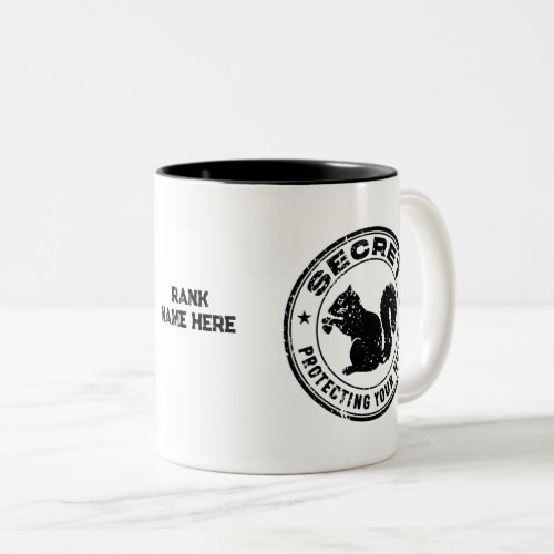 Secret Squirrel Protecting Your Nuts Distressed Two_Tone Coffee Mug