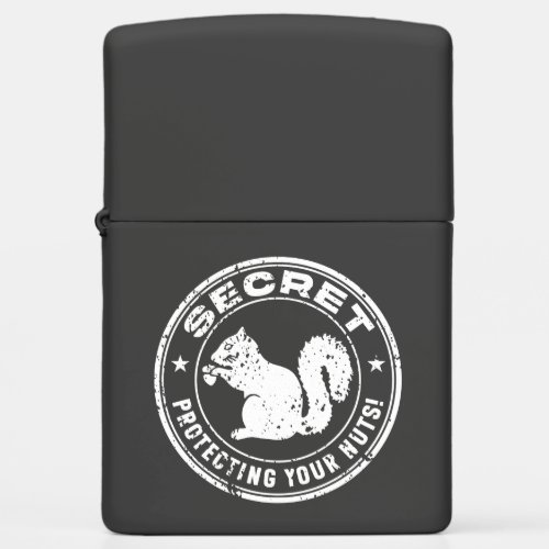 Secret Squirrel Protecting Your Nuts Distressed Zippo Lighter