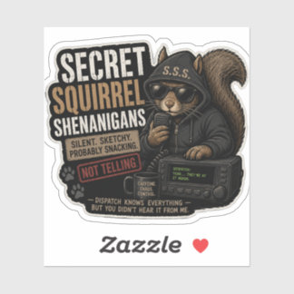 Secret Squirrel Shenanigans Sticker