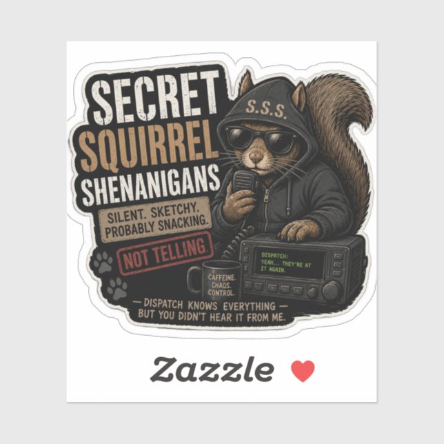 Secret Squirrel Shenanigans  Sticker (Sheet)