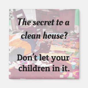 Secret to a Clean House? Don't let your children. Magnet