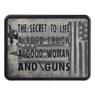 Secret To Life Good Trucks Woman & Guns Hitch Cover