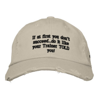 Secret to success embroidered baseball cap