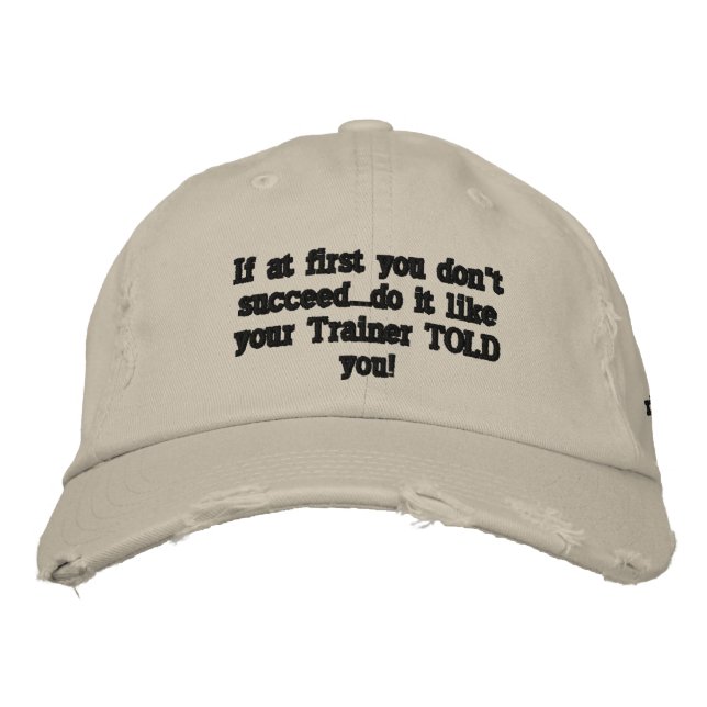 Secret to success embroidered baseball cap (Front)