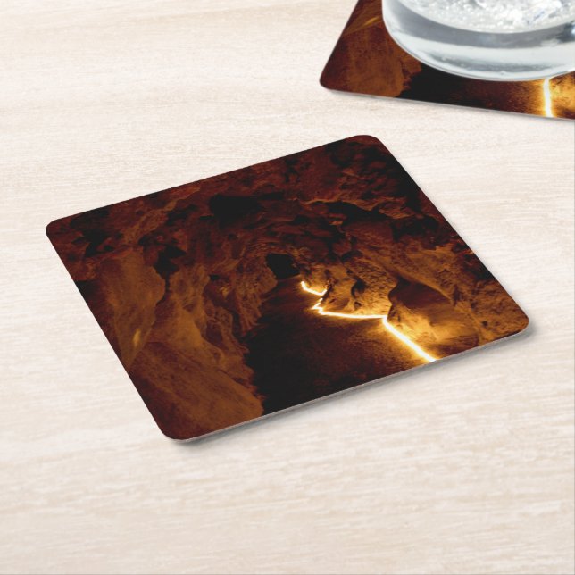 Secret Tunnel Square Paper Coaster (Angled)