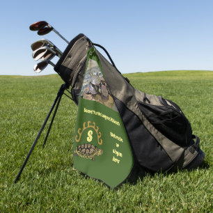 Secret Turtle Lagoon Hideout Photo Monogram Golf Towel