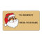 Secret Winking Black Santa Claus Printed Label