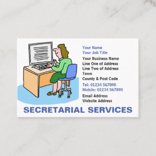 Secretarial Services Business Card