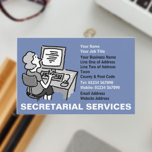Secretarial Services Business Card