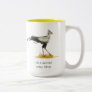 Secretary Bird Affirmations Two-Tone Coffee Mug