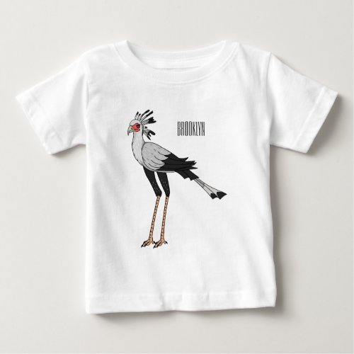 Secretary bird cartoon illustration baby T_Shirt