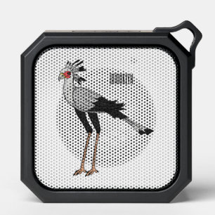 Secretary bird cartoon illustration bluetooth speaker