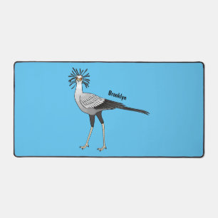 Secretary bird cartoon illustration  desk mat