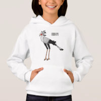 Secretary bird cartoon illustration
