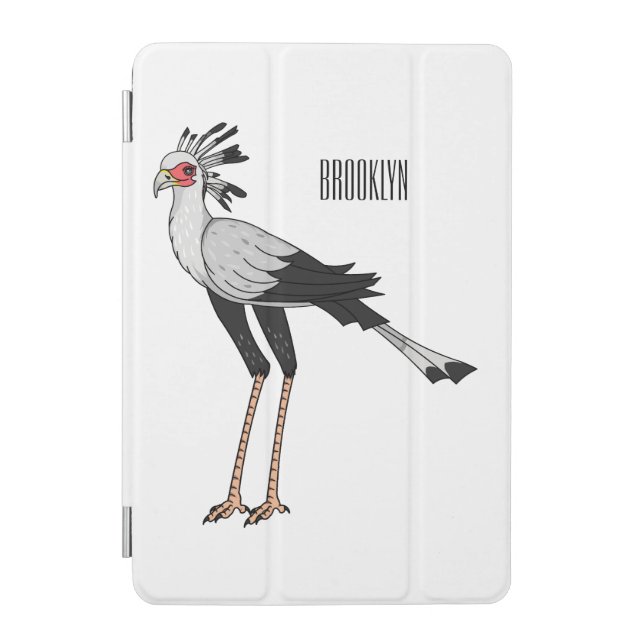 Secretary bird cartoon illustration  iPad mini cover (Front)
