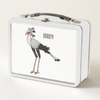Secretary bird cartoon illustration