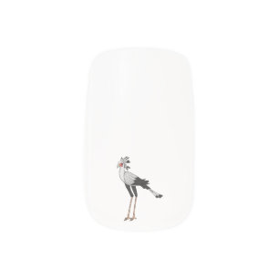 Secretary bird cartoon illustration minx nail art