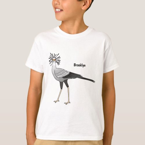 Secretary bird cartoon illustration  T_Shirt