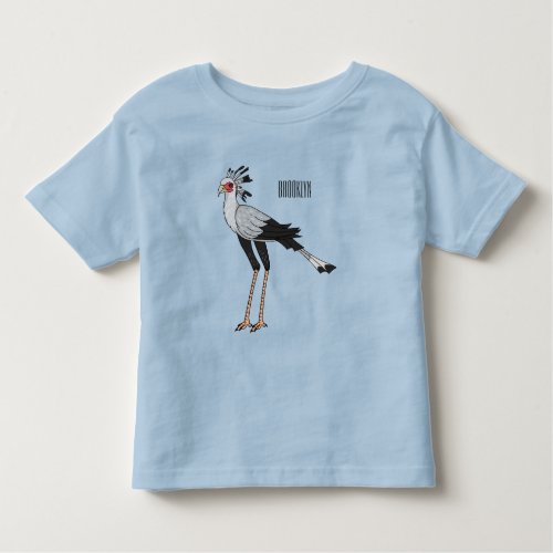 Secretary bird cartoon illustration toddler t_shirt