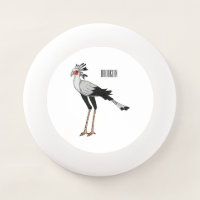 Secretary bird cartoon illustration