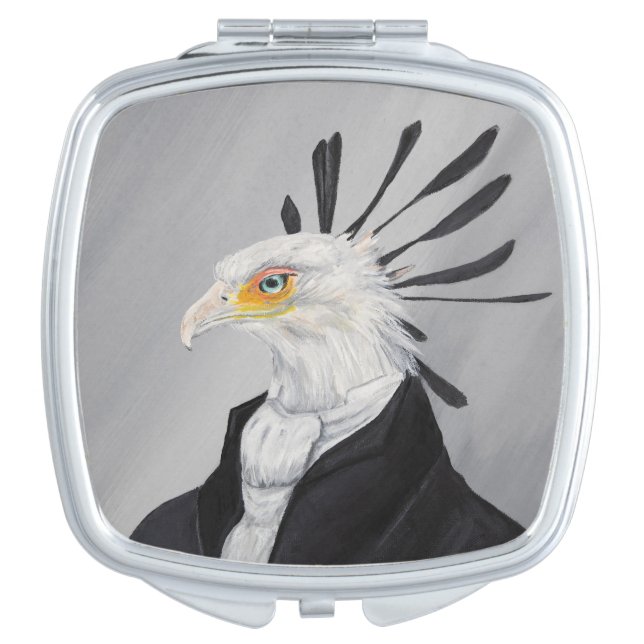 Secretary Bird Compact Mirror (Front)