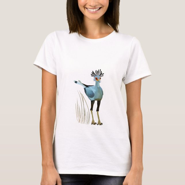 Secretary Bird of South Africa T-Shirt (Front)