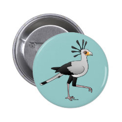 Secretary Bird Round Button