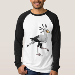 Secretary Bird Men's Canvas Long Sleeve Raglan T-Shirt