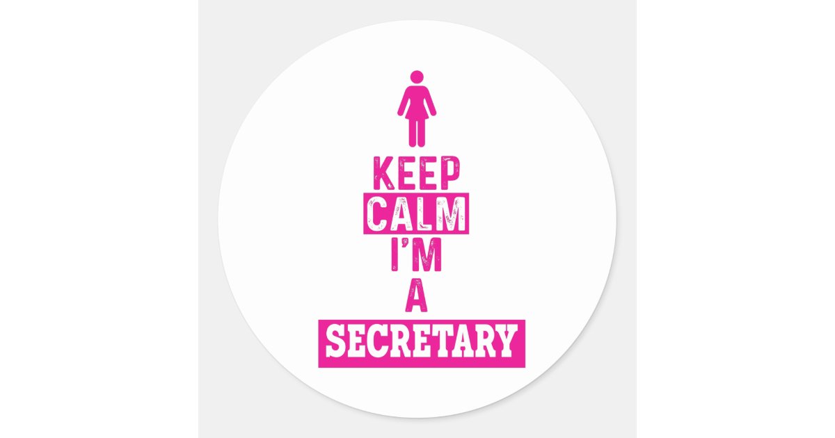 Secretary Classic Round Sticker 