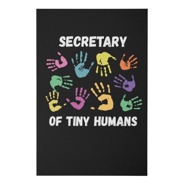 Secretary Funny Gift For School Secretary Faux Canvas Print (Front)