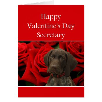 Secretary Glossy Grizzly Valentine Puppy Love by glossygrizzly at Zazzle