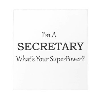 Secretary Notepad by occupationalgifts at Zazzle
