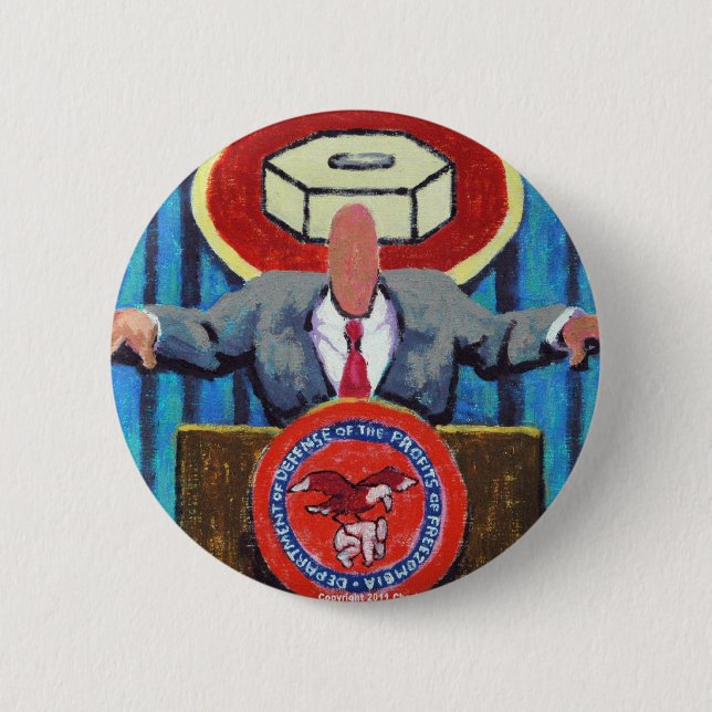 Secretary of Defence of Zomblandia! Button (Front)