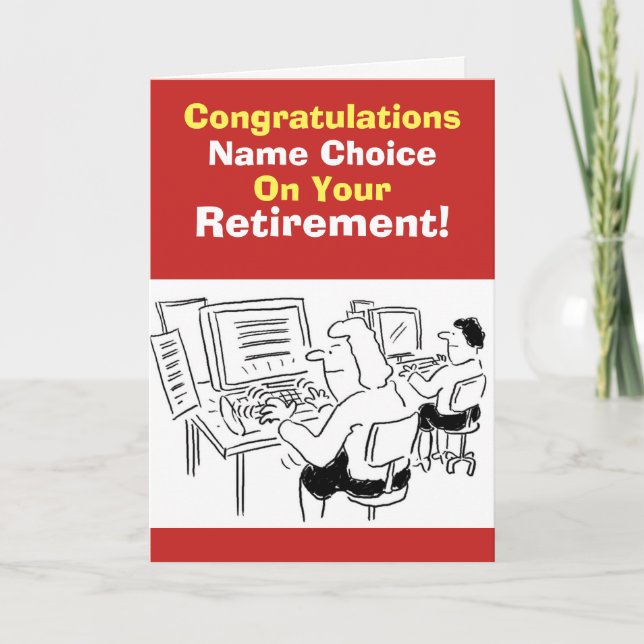 Secretary, Personal Assistant or Typist Retirement Card (Front)