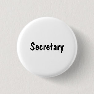 Secretary Pinback Button