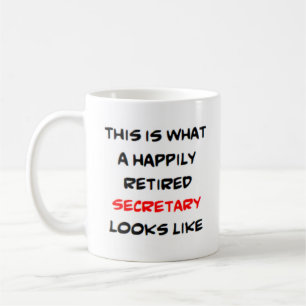 secretary retired coffee mug