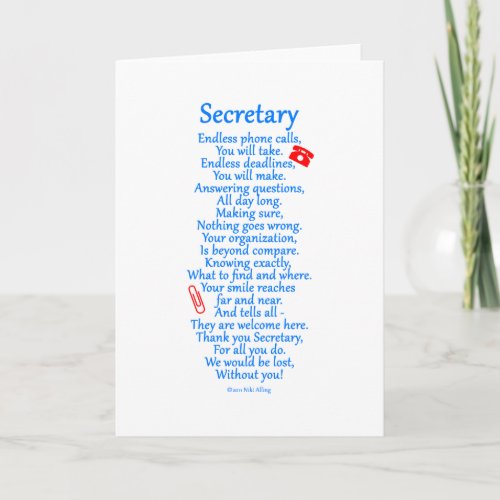 Secretary Thank You
