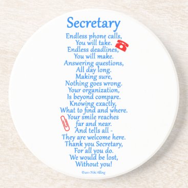 Secretary Thank You Drink Coaster Secretary Thank You Drink Coaster