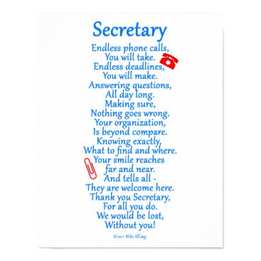 Secretary Thank You Poster Secretary Thank You Poster