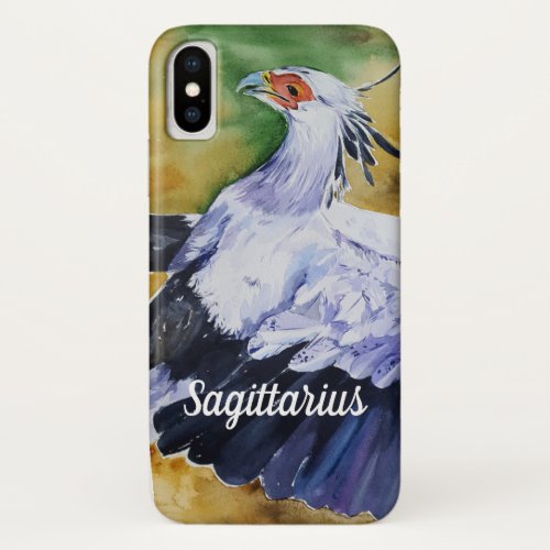 Secretarybird Sagittarius serpentarius iPhone X Case