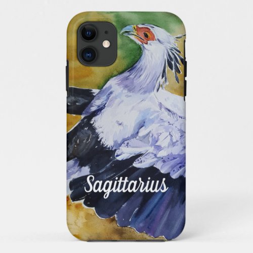 Secretarybird Sagittarius serpentarius iPhone 11 Case