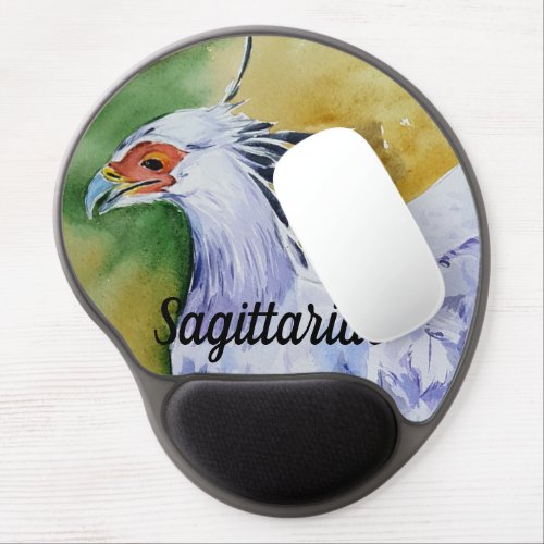 Secretarybird Sagittarius serpentarius Gel Mouse Pad