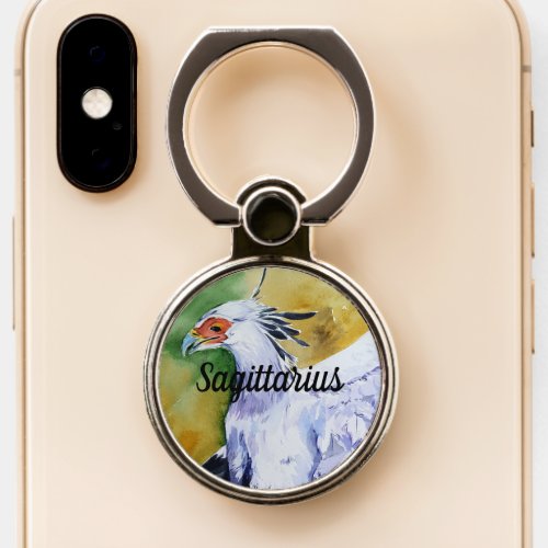 Secretarybird Sagittarius serpentarius Phone Ring Stand