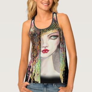 Secrets Bohemian Fantasy Art by Molly Harrison Tank Top
