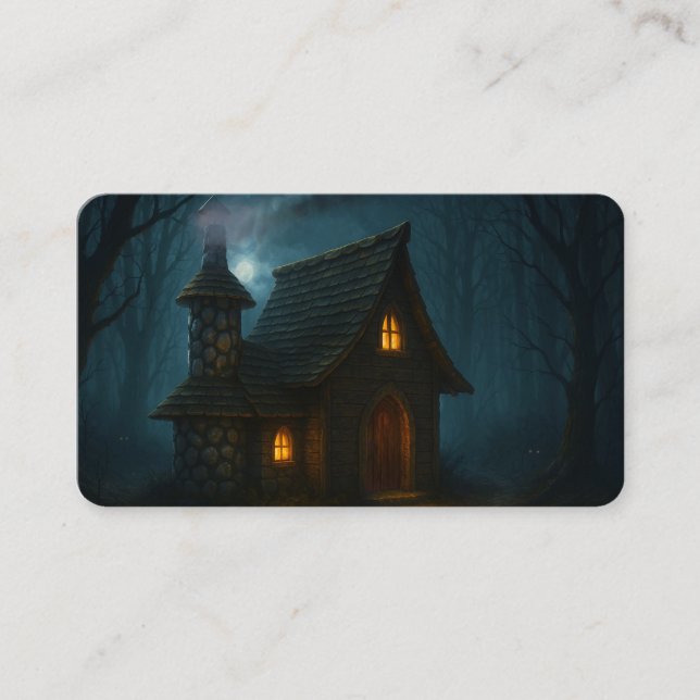 Secrets of the Witch House in the Forest Bookmark  Business Card (Front)