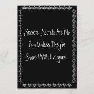 Secrets, Secrets Surprise Party Invite