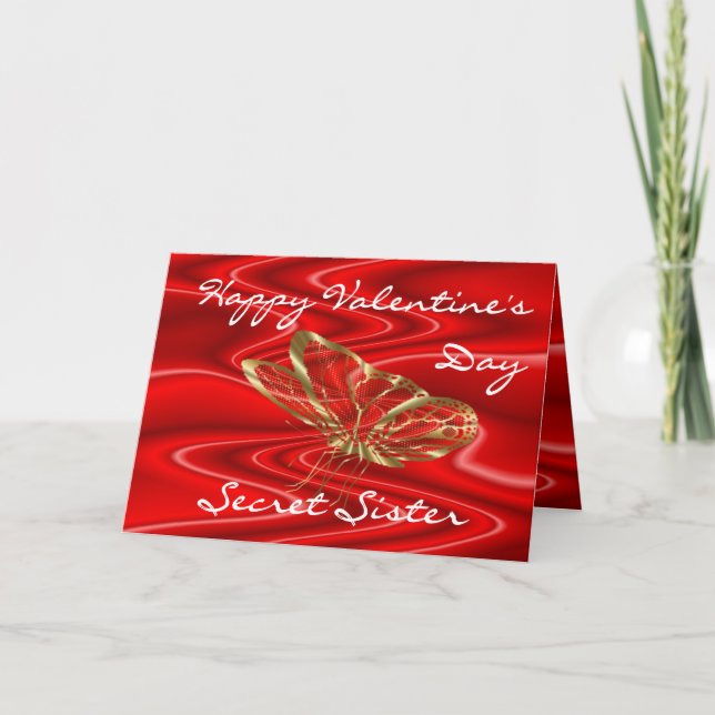 SecretSisValentine-customize any occasion Holiday Card (Front)