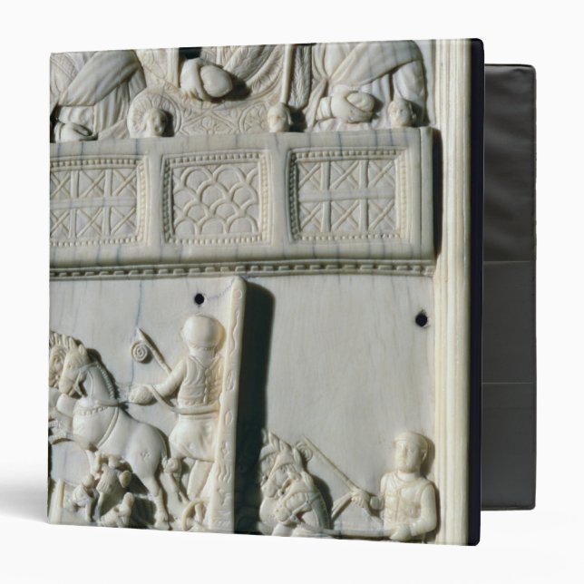 Section of a diptych 3 ring binder (Front/Inside)